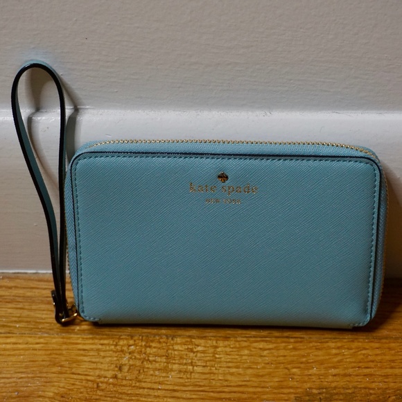 kate spade Handbags - NWOT KATE SPADE Light Blue Wallet with Wrist Loop